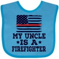 thumbnail image 3 of Inktastic Firefighter Uncle Fireman Nephew Boys or Girls Baby Bib, 3 of 4