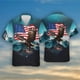 thumbnail image 4 of Camisas con la bandera de EE. UU. 2024 para hombre, camisa hawaiana con estampado 3D de águila americana para hombre, camisetas de moda de manga corta para playa, blusas, camisas, 4 of 4