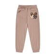 thumbnail image 5 of LRen Toddler Girl Sweatsuit Set 4t Cute Bowknot Print Crew Neck Long Sleeve Warm Sweatsuit Pullover Tops and Pants Casual Fall Kids 2pcs Outfits, 5 of 6