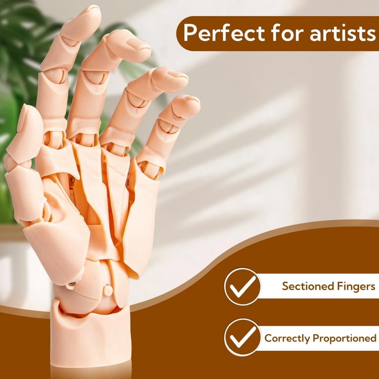 3D Printed Toys,Adjustable Artist Hand Model for Drawing, 13 Inch