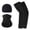 Black, variant on Men's UV Protection Set Cooling Skull Cap Neck Gaiter Arm Sleeves for Summer Outdoor Sports Cycling Fishing Hiking