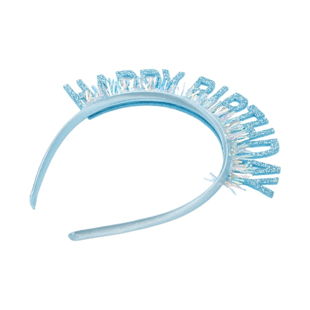 Accesorios Únicos Diadema de Cumpleaños Corona de Cumpleaños Diadema de Cumpleaños para Mujer Adulto Diadema de Cumpleaños Feliz para Niñas Azul