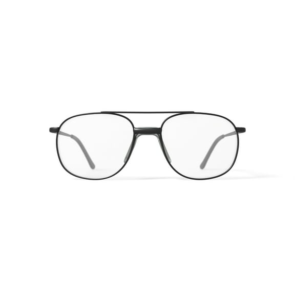 Via Milano Men's Kyle Square Prescription Eyeglasses with Case, Gunmetal