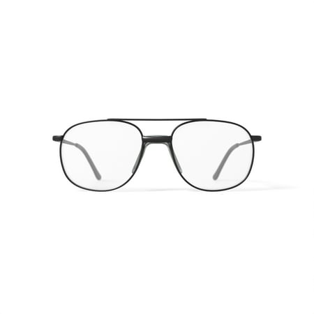 Via Milano Men's Kyle Square Prescription Eyeglasses with Case, Gunmetal