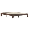 thumbnail image 2 of Emma + Oliver Queen Sized Wooden Platform Bed with Walnut Finish and Wooden Support Slats; No Box Spring or Foundation Required, 2 of 11