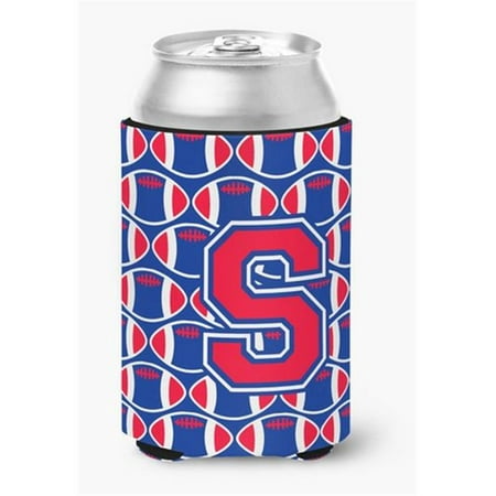 

Letter S Football Harvard Crimson & Yale Blue Can or Bottle Hugger