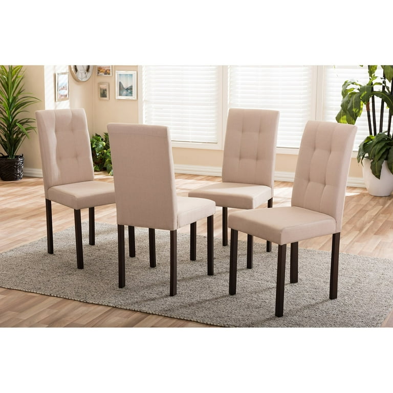 Baxton Studio Andrew Modern and Contemporary 5-Piece Grey Fabric Upholstered Grid-tufting Dining Set Baxton Studio Andrew Modern and Contemporary 5-Piece Grey Fabric Upholstered Grid-tufting Dining Set