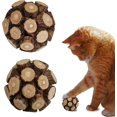 thumbnail image 1 of Bola de juguete para gatos Natural Silvervine Stick Catnip Bell Ball Juguetes para gatos para gatos de interior Limpieza de dientes Matatabi Cat Chew Toy-Kitten Toys, 2psc, 1 of 5