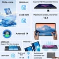 thumbnail image 2 of Android 14 Tablet 10.1 inch Tablets, 10GB RAM + 64GB ROM 1TB Expand, Octa-Core Tablet with Case, GPS, 6000mAh, 1280x800 FHD Display, Dual Camera, WiFi, Bluetooth, 2 of 7