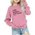 thumbnail image 4 of piuwrlz Sweatshirt for Girls Long Tops Sleeve Printed Hoodie Long Sleeves Without a Hat Sweater Pink Size 5-6 Years, 4 of 6