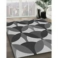 thumbnail image 2 of Ahgly Company Indoor Square Patterned Black Eel Black Area Rugs, 8' Square, 2 of 6