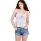 thumbnail image 1 of PLANET HEART Womens Textured Peplum Tank Top, purple, Juniors, L, 1 of 2