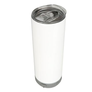 LumaSteel 20oz Sublimation Blanks Ringed Tumbler 20oz Stainless Steel  Coffee Travel Tumbler Cups with Clear Lid Sublimation Cups for Sublimation  &UV Printing