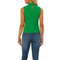 thumbnail image 3 of INSPIRE CHIC Mock Neck Tank Top for Women's Stand Collar Sleeveless Ribbed Knit Tops XS Green, 3 of 6