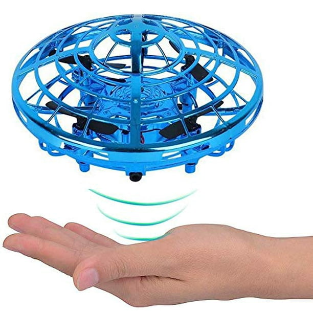 LNKOO Flying Ball Toys Mini Drone for Kids, 360° Rotating Quadcopter with LED Lights, Hand