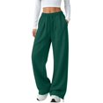 thumbnail image 3 of LIZUOJUN Wide Leg Sweatpants for Women High Waisted Baggy Casual Drawstring Lounge Pants with Pockets for Fall Winter L, 3 of 9