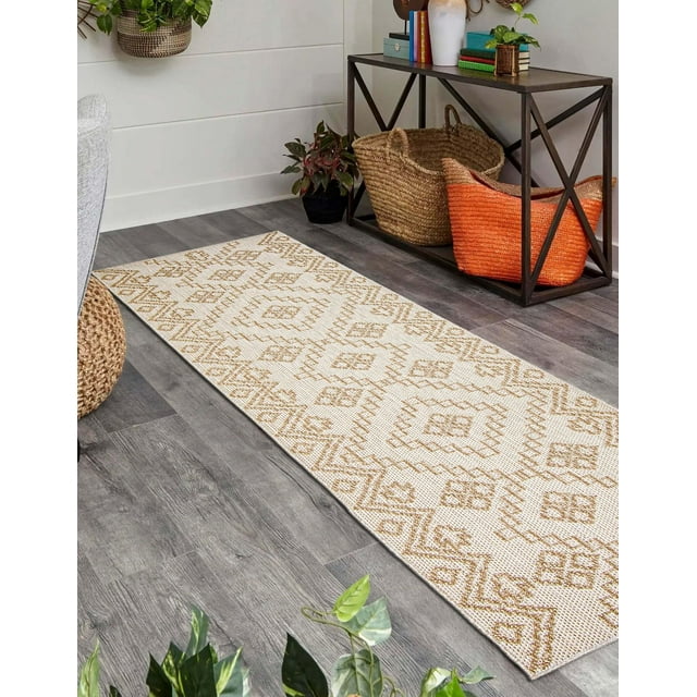 ECARPET Jute Style Area Rug for Bedroom, Living Room, Dining Room Caral Collection