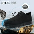 thumbnail image 2 of LAoutun Steel Toe Shoes for Men Slip On Work Shoes Indestructible Safety Toe Steel Toe Loafers, 2 of 6