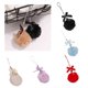 thumbnail image 2 of Cute Ribbon Bowknot Keyring with Furry Ball Pendant Stylish Phone Starp Chain Hangings Decoration for Purses and Mobiles, 2 of 4