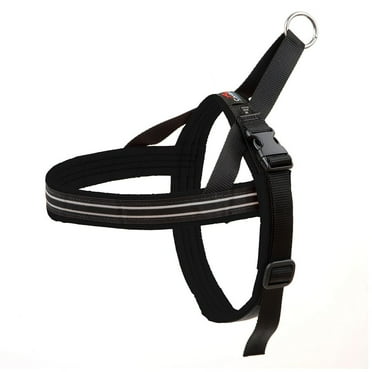 ComfortFlex XXL Dog Harness - Made in the USA, Padded, Lightweight, Reflective, Non-Chafing, Raven Black, XXLarge