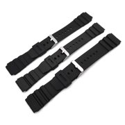 Silicone Rubber Watch Strap Band Deployment Buckle Diver Waterproof 18mm - 22mm