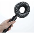 thumbnail image 4 of Ducha de alta presión, cinturón de ducha de mano redondo ABS, manguera de ducha de acero inoxidable de 1,5 m, ducha de mano de 3 funciones con soporte, negro, 4 of 4