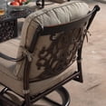 thumbnail image 5 of Aluminum Ornate Deep Seating Swivel Rocking Club Chairs Tan Cushions, 5 of 7
