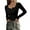 Black, variant on Women's 2026 Spring Fall Long Sleeve Henley T Shirts Button Ribbed Knit Slim Fit Casual Basic Tops Blouse