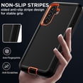 thumbnail image 3 of AICase For Samsung Galaxy S26+ Case Heavy Duty Shockproof Rugged Military Cover 3-layer Case,Orange/Black, 3 of 8