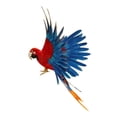 thumbnail image 1 of Adorno de árbol de decoración para jardín y hogar con plumas de pájaro artificial pequeño, 4 tipos 15.7 pulgadas rojo y azul, 1 of 8