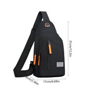 Crossbody Bag Men’s Waterproof Chest Backpack | Lightweight Cloth Shoulder Sling | 12 in Spacious Outdoor Travel Messenger