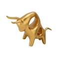 thumbnail image 1 of Golden Ox Sculpture, Fighting Bull Sculpture Exquisite Wide Application  For Office, 1 of 8