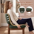 thumbnail image 5 of ClinQ Dining Chairs Set of 2, Boucle Upholstered Seat with Wood Legs and Curved Back, Modern Accent Seating for Kitchen, Dining Room, Green, 5 of 6