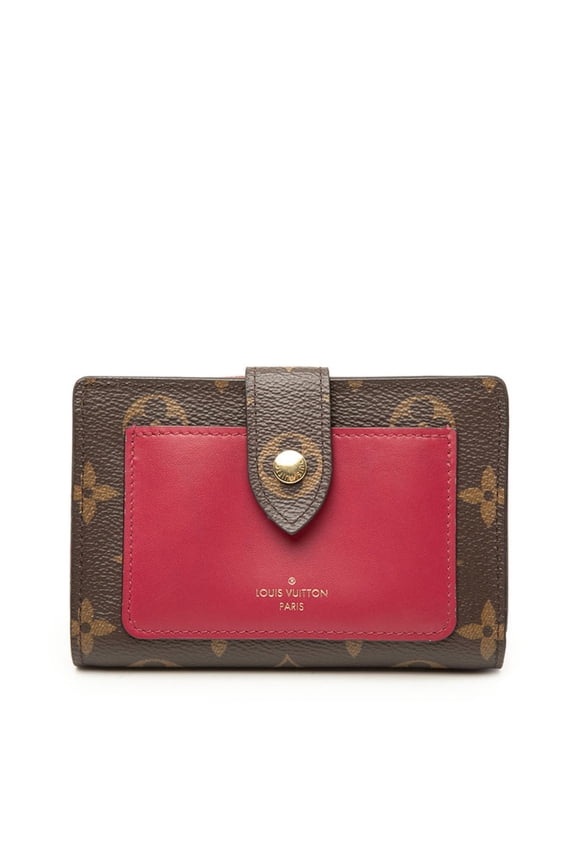 Pre-Owned Louis Vuitton Monogram Portefeuille Juliette Bi-fold Wallet Compact M69433 Brown...