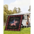 thumbnail image 4 of 4th of July RV Awning Sun Shade Screen 9'X7' 250 Years USA Mesh Sunscreen Patriotic Star Fireworks Awning Shade Screen with Zipper UV Blocker Completed Kits Outdoor Canopy for RV Motorhome Camper, 4 of 7