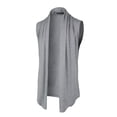 thumbnail image 1 of INSPIRAR CHIC Chaleco de Hombre Sin Mangas con Frente Abierto y Dobladillo Asimétrico 42 Gris, 1 of 8
