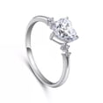 thumbnail image 5 of solitaire jewels 2CT Heart Moissanit Five Stone Engagement Ring For Women, 18K Rose Gold, 5 of 8