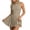 Khaki, variant on Fiaer Women's Tennis Golf Dress Workout Pleated Shorts Racer Back Sleeveless Athletic Active Sports Outfits Set Yellow XL