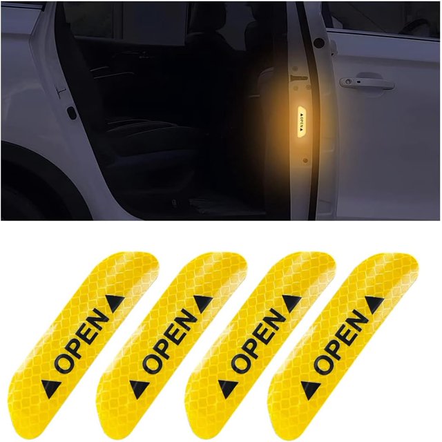 4 Pegatinas Reflectantes YONGSHENG Visibilidad Nocturna para Puerta de Coche