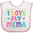 thumbnail image 3 of Inktastic I Love My Mema Grandchildren Girls Baby Bib, 3 of 4