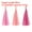 Light Pink,Pink,Rose Red, variant on Uxcell 15Pcs Rose Red Tassel Garland Banner w Rope for Wedding Birthday Party Decoration