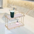 thumbnail image 4 of 2-Tier Storage Shelves Organizer Perfume Display Stand for Countertop Makeup Organizer Rack Vanity White S, 4 of 7