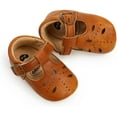 thumbnail image 4 of Baby Girl Shoes Non Slip Soft Sole PU Leather Infant Toddler Mary Jane Flats First Walker Crib Dress Oxford Shoes 3-18 Months, 4 of 6