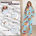 thumbnail image 6 of Xixirimido Cute Capybara Apples Blue Print Womens Sweatsuits 2 Piece Outfits Long Sleeve Sweatshirt Wide Leg Sweatpants Matching Set Fall Winter Fashion Tracksuit Oversized, X-Small, 6 of 7