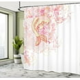 thumbnail image 5 of Ambesonne Fish Shower Curtain, Pink Floral, 69"Wx75"L, Pink Yellow, 5 of 5