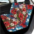 thumbnail image 3 of HUIACONG Car Interior Accessory Kit, with Car Armrest Cushion Auto Armrest Box Cover Steering Wheel Cover Car Center Console Armrest Cover Key Fob, 3 of 7
