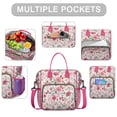 thumbnail image 2 of Pioneer Flower Floral Print Pattern Womens Lunch Box for Work,Insulated Large Lunch Bag for Tween and Teen,Loncheras Para Mujer,Leakproof Adult Lunch Bag for Work,Beach,Travel,Picnic,Camping, 2 of 6