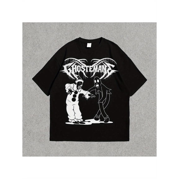 GHOSTEMANE x Merch Holiday Men T Shirt Graphic TBirthday HimShirt Birthday Him Bohemian Style Unisex Black Tee with White PrintMens Tee Round NeckMens Tee AllBirthday HimSeason ComfortMens Tee Hand