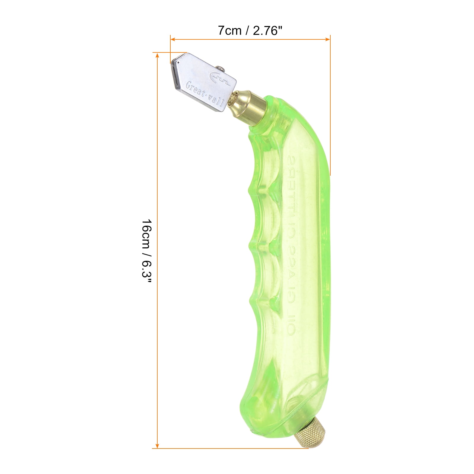 3Pcs Glass Cutter Pistol Grip 6mm-12mm Oil Feed Stained Glass Cutters Tool with Oil Reservoir Light Green