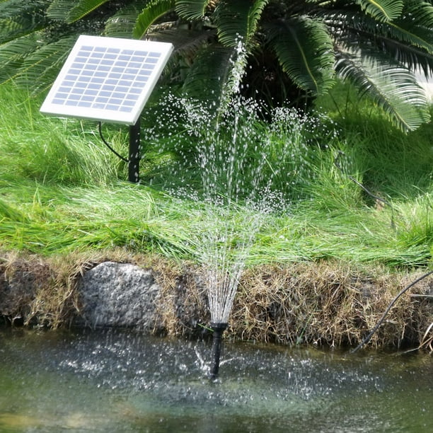 Fontaine solaire extérieure Pompe d'étang solaire avec batterie